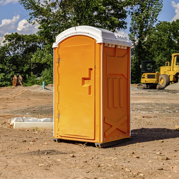 how often are the portable restrooms cleaned and serviced during a rental period in Ferney SD